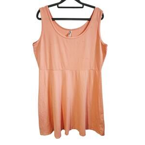 Herou Plus Size 2X Sleeveless Casual Dress Peach Pink Minimalist Balletcore